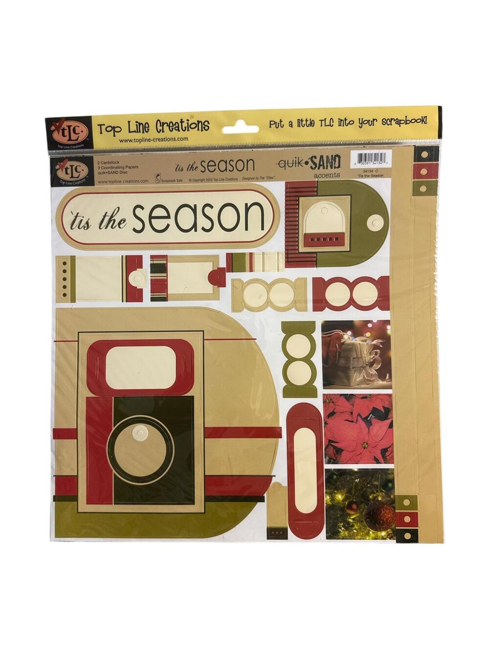 TLC 2005 'Tis the Season Quik-Sand Scrapbooking Paper Pack New with Tags